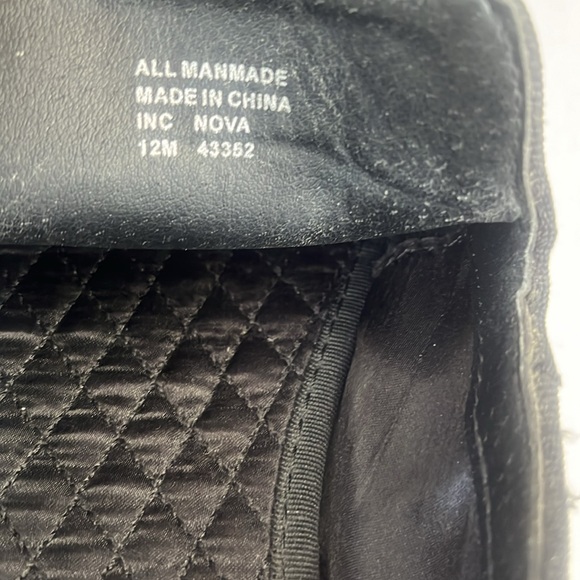 INC Black Velvet SlipOns with Gold Sequined Skull - Picture 3 of 10